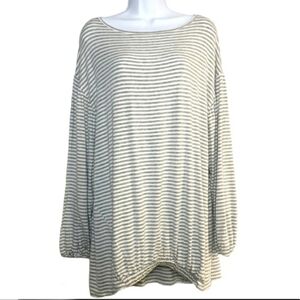 Isabel Maternity Stripes Long Sleeves Shirt Size L